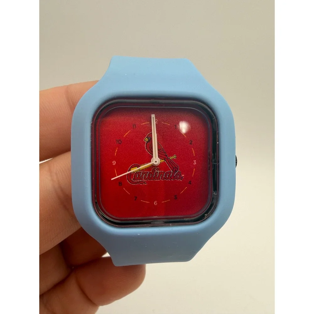 Modify Watches St Louis Cardinals MLB Sport Watch Blue Silicone Strap Red Dial